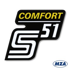 Nálepka schránky "COMFORT", ŽLUTÁ (MZA) - Simson S51