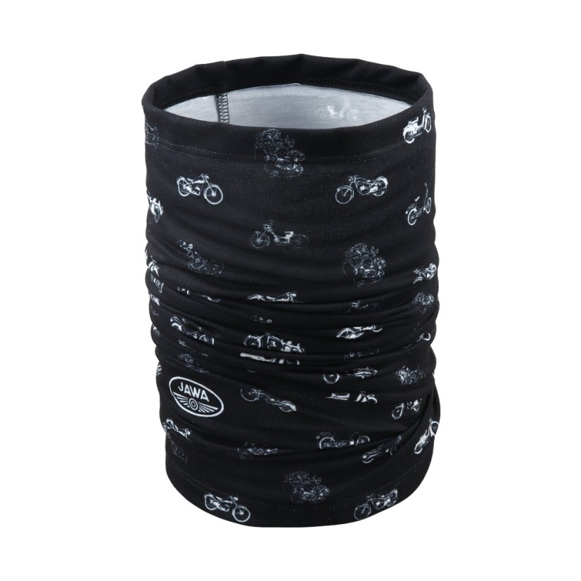 Nákrčník (multifunkční šátek), ČERNÝ - Motocykly JAWA & ČZ