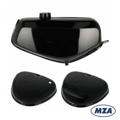 Nádrž se zaoblenými víky (sada), ČERNÁ (MZA) - Simson S51, S70 Enduro