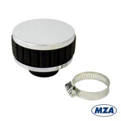 Vzduchový filtr (D30 / ROVNÝ), CHROMOVÝ VZHLED, TUNING (MZA) - Simson