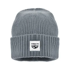 Zimní čepice, ŠEDÁ - logo SIMSON