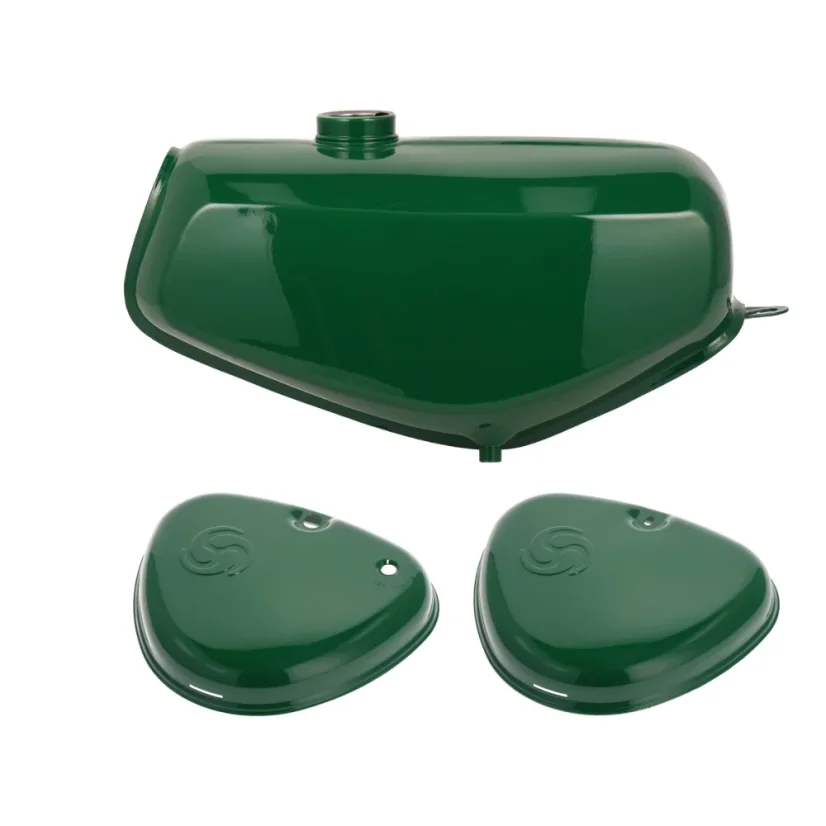 Nádrž se zaoblenými víky (sada), TMAVĚ ZELENÁ (MZA) - Simson S50, S51, S70 Electronic