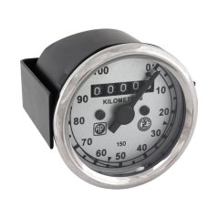 Tachometr (100km/h), "AP" stříbrný podklad, č.1 - ČZ 150 C
