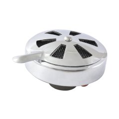 Filtr karburátoru, komplet (rovná páčka) CHROM - JAWA 50, ČZ 125/150, Manet 90