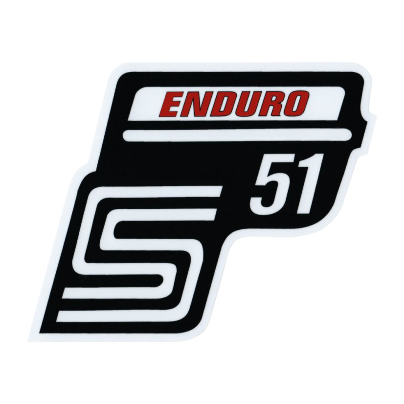 Nálepka schránky "ENDURO", ČERVENÁ - Simson S51
