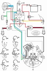Elektroinstalace (spínačka v nádrži) - JAWA 350 Kývačka