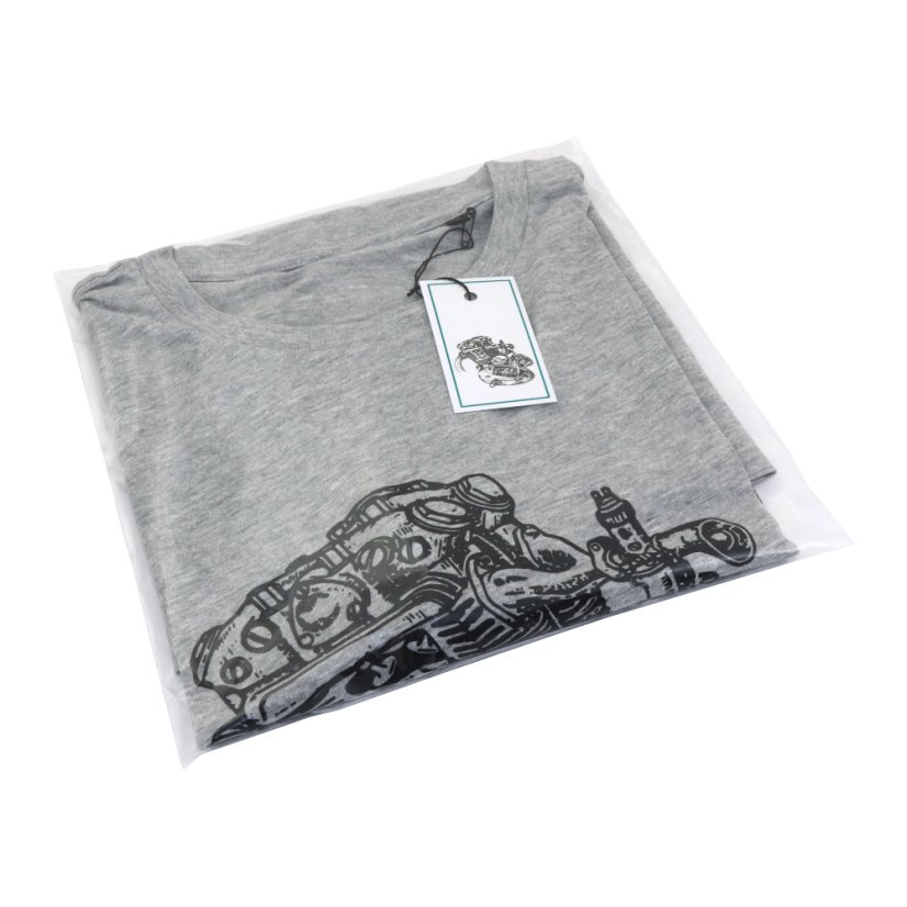 T-Shirt (XL), grau - Motor JAWA 500 OHC