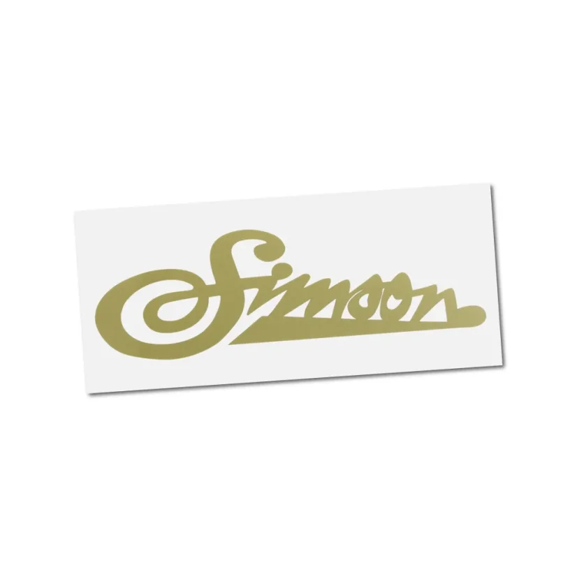 Nálepka Simson (psaný nápis), ZLATÁ (1 ks)