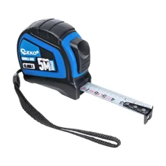Tape measure 5 m × 19 mm, double-sided, AUTOSTOP, Class I GEKO