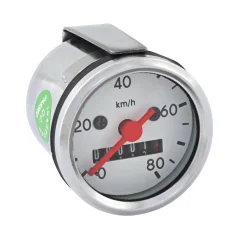 Speedometer 80 km/h, white dial - JAWA 50 Pionýr, Babetta, S50