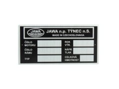 Štítek typový - JAWA 350 634