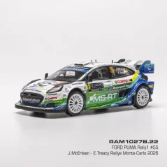 Ford Puma Rally1, Rallye Monte Carlo, 2026, #55, J.McErLean/E.Treacy, 1:43 IXO RAM1027B