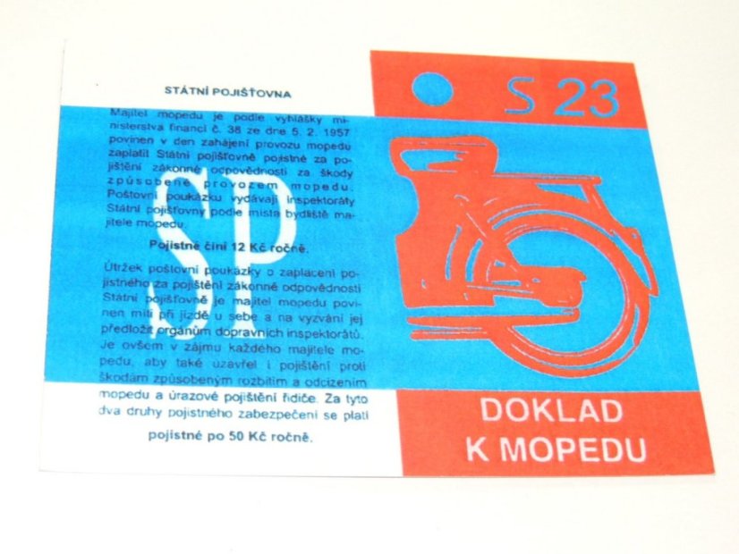 Moped-Dokument - Stadion S23