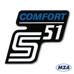 Aufkleber für das Fach "COMFORT", BLAU (MZA) - Simson S51