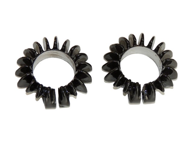 Sleeves of exhaust elbows L+R, BLACK - ČZ 125 B,T