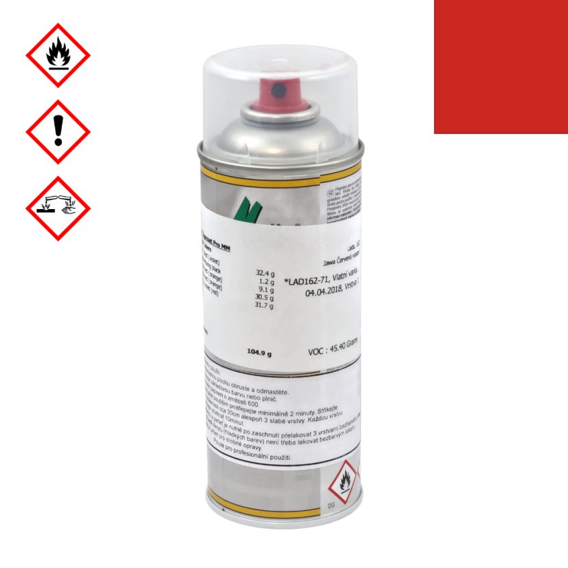 Spray für JAWA Motorrad (1K) Hellrot „Rumělka“ 400ml (DYNA)
