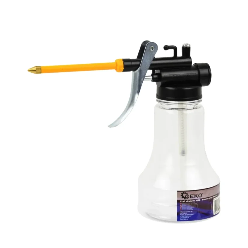 Ölkanne mit starrem Auslauf 250 ml, transparenter Behälter GEKO