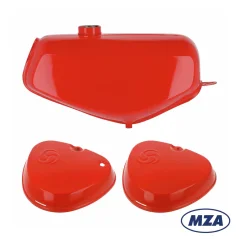 Nádrž s hranatými víky (sada), ČERVENÁ (MZA) - Simson S50, S51, S70 Electronic