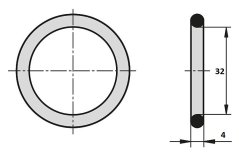 O-kroužek čepu kyvné vidlice - JAWA 350 634-640