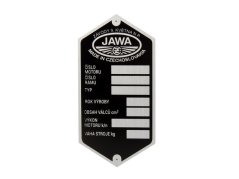 Typenschild, GEPRÄGT (WERKE 9. MAI N.P.) - JAWA-ČZ