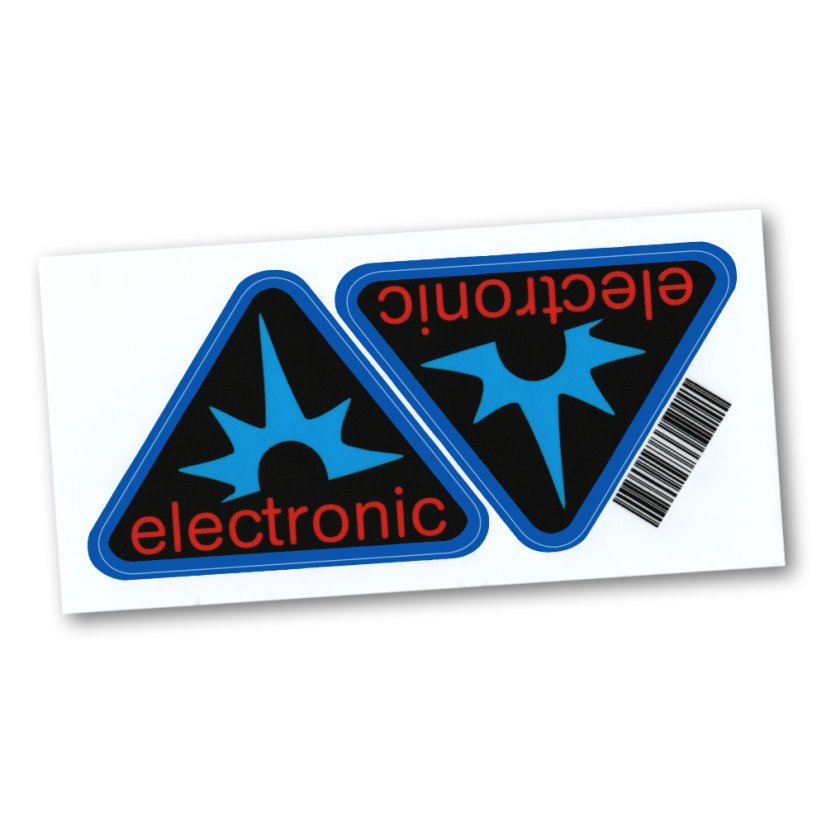Aufkleber für Fach "electronic", BLAU (Set) - Simson
