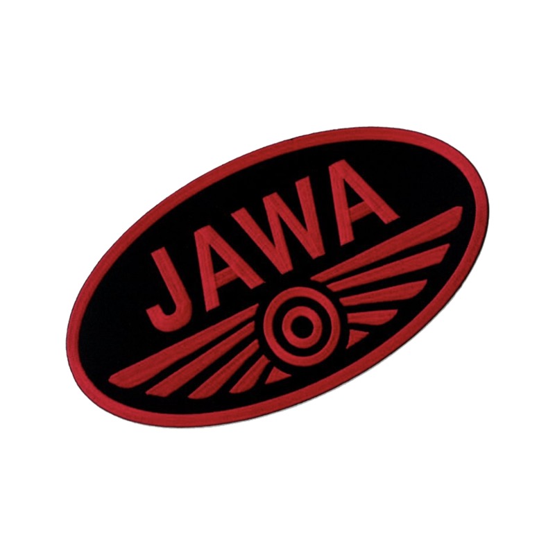 Aufbügler (10x5,5cm) SCHWARZ-ROT - JAWA