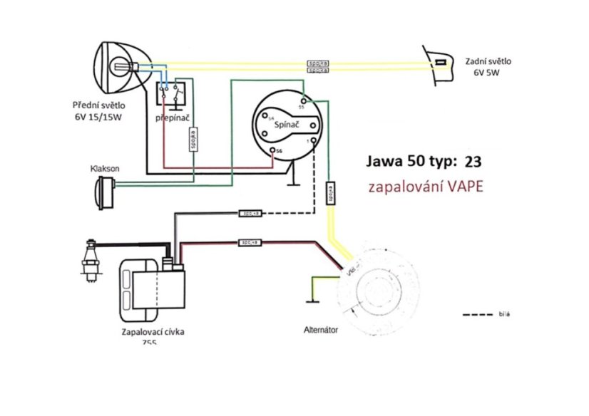 Elektrische Anlage (VAPE) - JAWA 50 23 (Mustang)