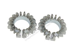 Sleeves of exhaust elbows L+R, SILVER - ČZ 125 B,T