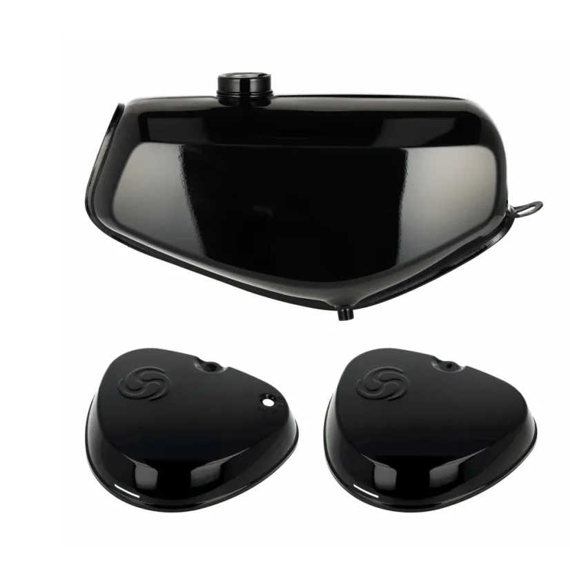 Kraftstofftank mit eckigen Seitenabdeckungen (Satz), SCHWARZ (MZA) – Simson S50, S51, S70 Electronic