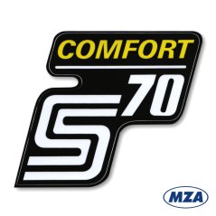 Nálepka schránky "COMFORT", ŽLUTÁ (MZA) - Simson S70
