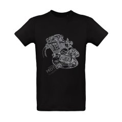 T-Shirt (XL), black - Engine of JAWA 500 OHC