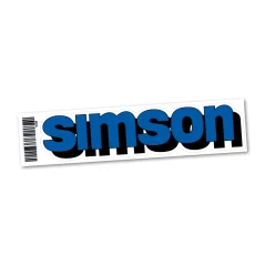 Nálepka nádrže (21 cm), MODRÁ (MZA) - Simson