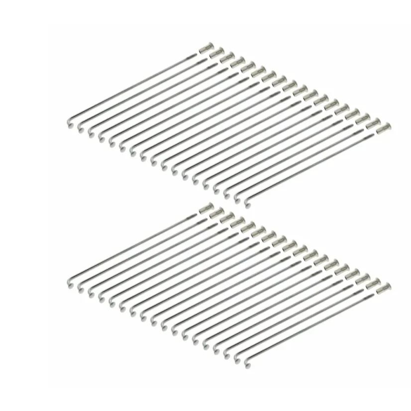 Sada chromovaných paprsků s niplemi (36 ks) M3,5×143,5 mm - pro 16" ráfek (MZA) - Simson