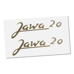 Sticker JAWA 20 (inscription), GOLD (2pcs)