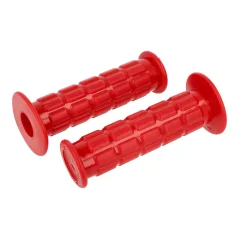 Handlebar grips (set), RED (MZA) - Simson