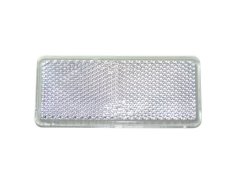 Odrazka hranatá 90x40 mm BÍLÁ, samolepící - UNI