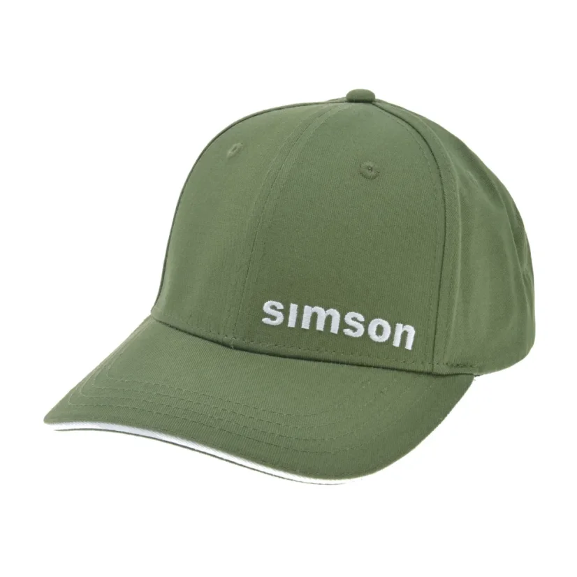 Basecap (gebogener Schirm), OLIVGRÜN - SIMSON-Logo