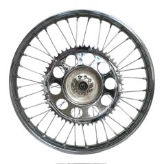 Überholtes Rad – JAWA 50 550 (hinten) / verchromte Speichen