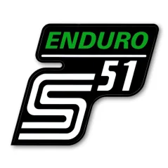 Decal side cover "ENDURO", GREEN (MZA) - Simson S51