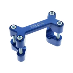 CNC handlebar clamp Venandi, BLUE ANODIZED ALUMINUM (MZA) - Simson S50, S51, S70