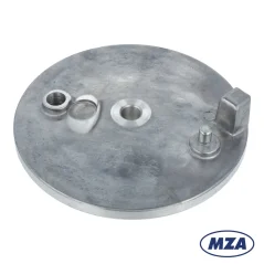 Brake plate without hole for brake light switch, REAR (MZA) - Simson
