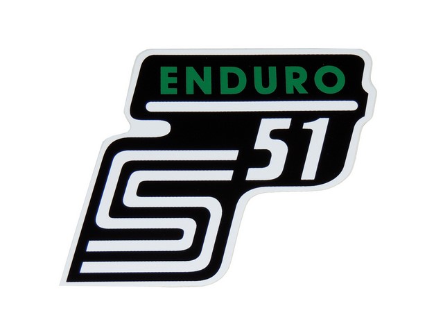 Aufkleber für das Fach ENDURO, GRÜN - Simson S51