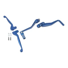 Set aus Lenkerhebeln + Schalt- und Kickstarterhebel, BLAU (MZA) - Simson Simson S51, S53, S70, S83