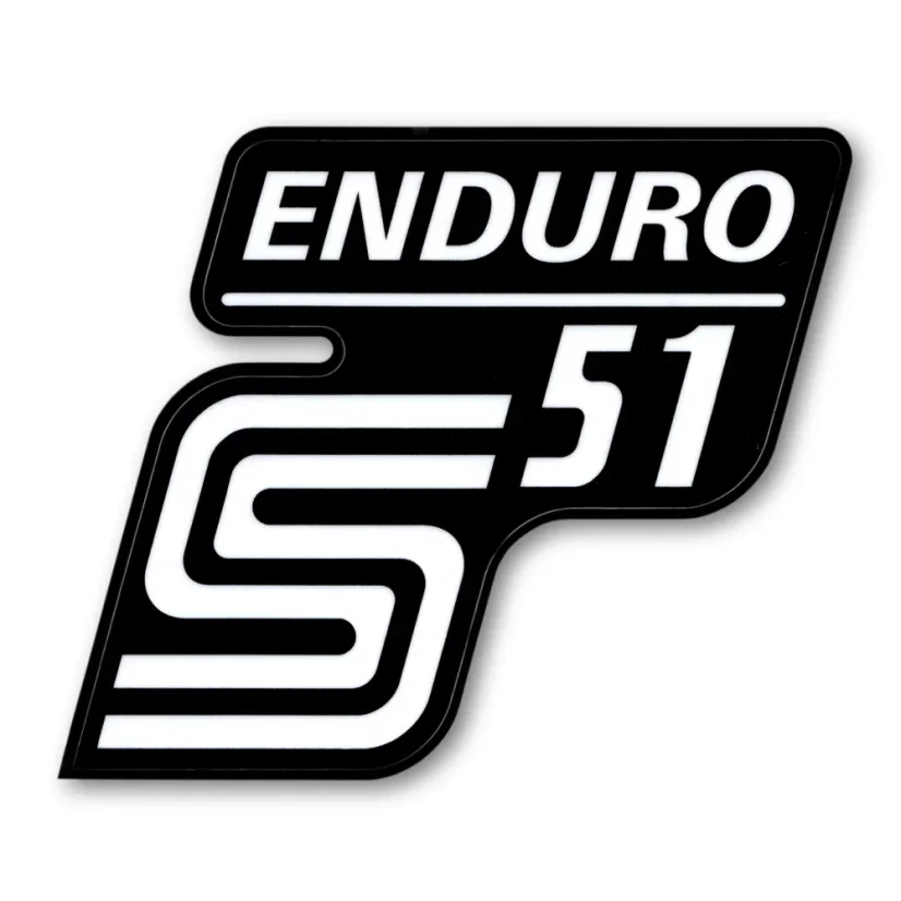 Nálepka schránky "ENDURO", BÍLÁ (MZA) - Simson S51