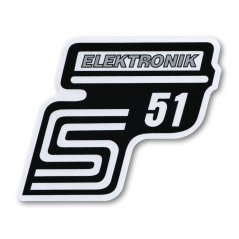 Nálepka schránky "ELECTRONIC", STŘÍBRNÁ - Simson S51
