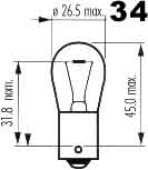 Glühlampe 12V 15W (Ba15s)