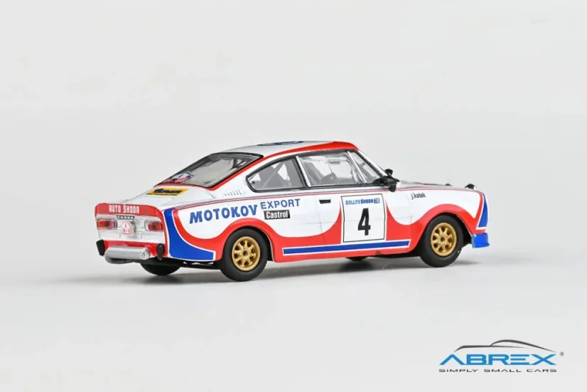 Model Škoda 130 RS (1:43), Svatopluk Kvaizar #4 Rallye Bohemia 1978