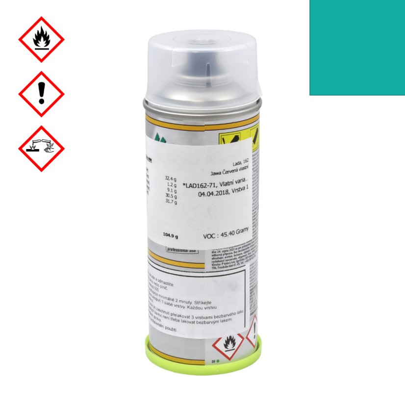 Motorradspray JAWA (2K mit Härter) Türkis 380 ml (DYNA)