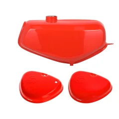 Fuel tank with rounded side covers (set), RED (MZA) – Simson S50, S51, S70 Electronic