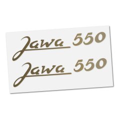 JAWA 550-Aufkleber (Schriftzug), GOLD (2 Stk.)